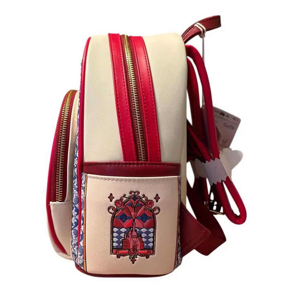 Loungefly Disney Beauty & the Beast Belle Stained Glass Portrait Backpack NWT